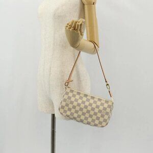 LOUIS VUITTON Damier Azur Pochette Accessoires Pouch N51986 LV Auth 136598M